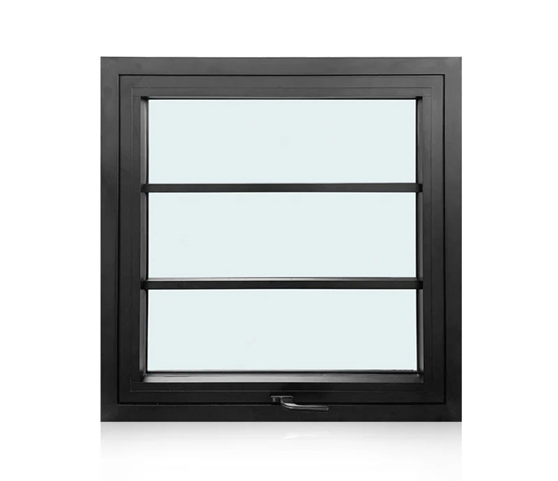 Aluminum Double Glass Hinge Window Glazed