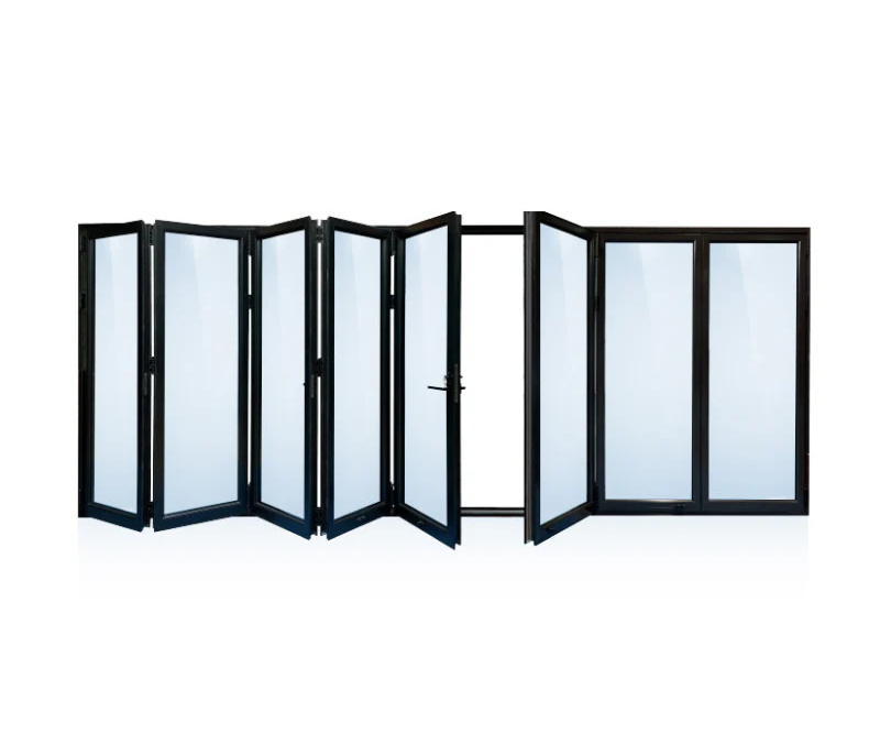 Aluminium Double Pane Low-E Glass Folding Patio Doors