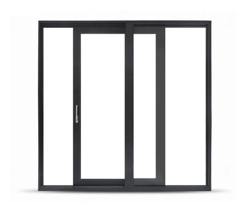 Aluminium Double Lift-Sliding Door With Black Aluminum Frame